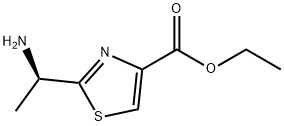 4-Thiazolecarboxylicacid,2-(1-aminoethyl)-,ethylester,(R)-(9CI) Structure