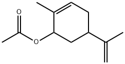 (-)-酢酸p-メンタ-6(1),8-ジエン-2-イル 化学構造式