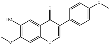 4',7-DIMETHOXY-6-HYDROXYISOFLAVONE 化学構造式