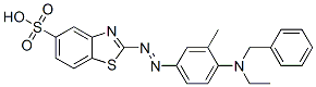 2-[[4-(benzylethylamino)-m-tolyl]azo]-benzothiazole-5-sulphonic acid,97043-67-9,结构式