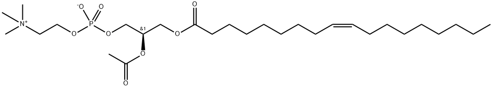 L-A-PHOSPHATIDYLCHOLINE, B-ACETYL-*GAMMA -OLEOYL 结构式