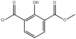 Benzoic acid, 3-(chlorocarbonyl)-2-hydroxy-, methyl ester (9CI) 化学構造式