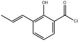 Benzoyl chloride, 2-hydroxy-3-(1-propenyl)-, (E)- (9CI) Structure