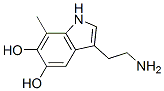 1H-Indole-5,6-diol, 3-(2-aminoethyl)-7-methyl- (9CI) Struktur