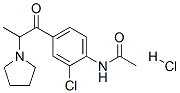 N-[2-chloro-4-(2-pyrrolidin-1-ylpropanoyl)phenyl]acetamide hydrochlori de Struktur
