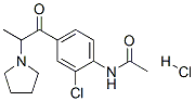 N-[2-chloro-4-(2-pyrrolidin-1-ylpropanoyl)phenyl]acetamide hydrochlori de 结构式