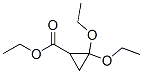 Cyclopropanecarboxylic acid, 2,2-diethoxy-, ethyl ester (9CI) 化学構造式