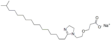 sodium 3-[2-[4,5-dihydro-2-(15-methylhexadecyl)-1H-imidazol-1-yl]ethoxy]propionate 结构式