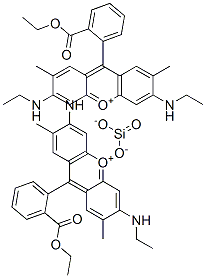 Xanthylium, 9-[2-(ethoxycarbonyl)phenyl]-3,6-bis(ethylamino)-2,7-dimethyl-, silicate|