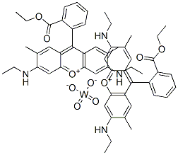 Xanthylium, 9-[2-(ethoxycarbonyl)phenyl]-3,6-bis(ethylamino)-2,7-dimethyl-, tungstate,97171-90-9,结构式