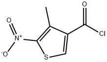 3-Thiophenecarbonyl chloride, 4-methyl-5-nitro- (9CI) Struktur