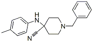 1-苄基-4-(对甲苯胺)哌啶-4-甲腈,972-19-0,结构式