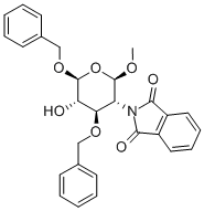 Methyl 3,6-Di-O-benzyl-2-deoxy-2-N-phthalimido-b-D-glucopyranoside 结构式