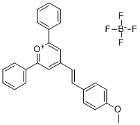 (E)-4-(2-(4-Methoxyphenyl)ethenyl)-2,6-diphenylpyrriliumtetrafluoroborate Structure