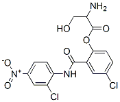 2'5-DICHLORO-4'-NITRO-SALICYLANILIDE CARBONYL-2-AMINOETHANOL 结构式