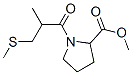 Methyl 1-[2-methyl-3-(methylsulfanyl)propanoyl]-2-pyrrolidinecarboxyla te,97293-62-4,结构式