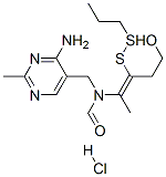 N-[(4-amino-2-methylpyrimidin-5-yl)methyl]-N-[4-hydroxy-1-methyl-2-(propyldithio)but-1-en-1-yl]formamide monohydrochloride  Structure