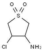 (4-氯-1,1-二氧代-四氢噻吩-3-基)胺盐酸盐, 97306-73-5, 结构式