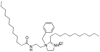 1-benzyl-4,5-dihydro-1-[2-[(1-oxododecyl)amino]ethyl]-2-undecyl-1H-imidazolium chloride Structure