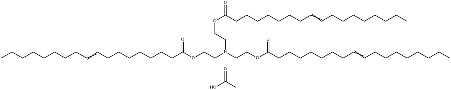 tris[2-(octadec-9-enoyloxy)ethyl]ammonium acetate Structure