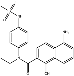 5-Amino-N-ethyl-1-hydroxy-N-[4-(methylsulfonylamino)phenyl]-2-naphthamide 结构式