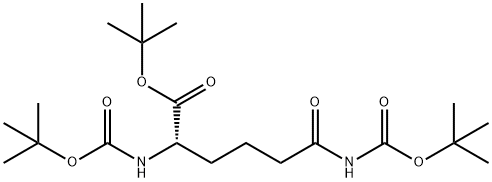 Na, Ne-bis-Boc-L-2-aminoadipamic Acid tert-Butyl Ester 化学構造式