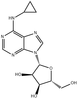 Adenosine, N-cyclopropyl- Structure