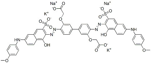 2,2'-[[4,4'-bis[[1-hydroxy-6-[(4-methoxyphenyl)amino]-3-sulpho-2-naphthyl]azo][1,1'-biphenyl]-3,3'-diyl]bis(oxy)]bisacetic acid, potassium sodium salt|