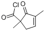 3-Cyclopentene-1-carbonyl chloride, 1,3-dimethyl-2-oxo- (9CI) 化学構造式