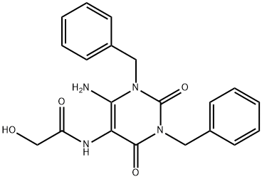 Glycolamide,  N-(6-amino-1,3-dibenzyl-1,2,3,4-tetrahydro-2,4-dioxo-5-pyrimidinyl)-  (7CI) Structure