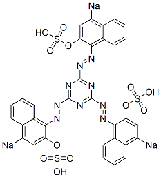 2,4,6-Tris(2-hydroxy-4-sodiosulfo-1-naphtylazo)-1,3,5-triazine Structure