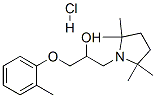 2,2,5,5-tetramethyl-alpha-[(2-methylphenoxy)methyl]pyrrolidine-1-ethanol hydrochloride,97467-70-4,结构式