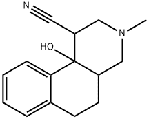 10B-羟基-3-甲基-1,2,4,4A,5,6-六氢苯并[F]异喹啉-1-甲腈 结构式