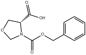 (R)-(+)-3-(苄氧基羰基)恶唑烷-4-羧酸,97534-84-4,结构式