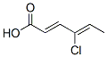 4-chlorohexa-2,4-dienoic acid Struktur