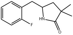 5-((2-Fluorophenyl)methyl)-3,3-dimethyl-2-pyrrolidinone,97561-96-1,结构式