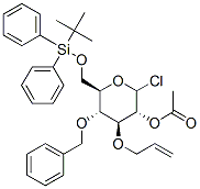 2-O-acetyl-3-O-allyl-4-O-benzyl-6-O-tert-butyldiphenylsilylglucopyranosyl chloride,97576-48-2,结构式