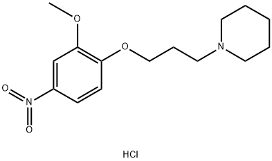 1-[3-(2-methoxy-4-nitrophenoxy)propyl]piperidine hydrochloride Structure