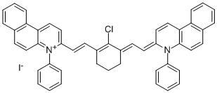 3-[(E)-2-(2-CHLORO-3-((E)-2-[4-PHENYLBENZO[F]QUINOLIN-3(4H)-YLIDENE]ETHYLIDENE)-1-CYCLOHEXEN-1-YL)ETHENYL]-4-PHENYLBENZO[F]QUINOLINIUM IODIDE,97605-56-6,结构式