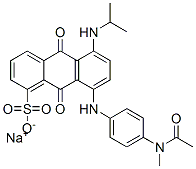 sodium  8-[[4-(acetylmethylamino)phenyl]amino]-9,10-dihydro-5-[(1-methylethyl)amino]-9,10-dioxoanthracene-1-sulphonate Structure