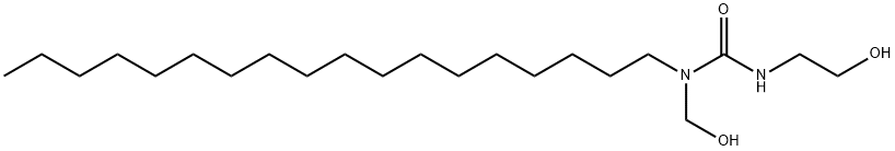 3-(2-hydroxyethyl)-1-(hydroxymethyl)-1-octadecylurea 结构式