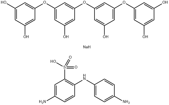 Benzenesulfonic acid, 5-amino-2-[(4-aminophenyl)amino]-, diazotized, coupled with 5,5'-[oxybis[(5-hydroxy-3,1-phenylene)oxy]]bis[1,3-benzenediol], sodium salt|