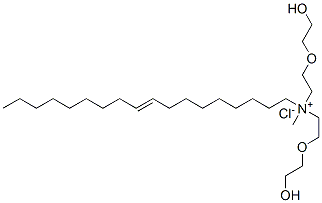 bis[2-(2-hydroxyethoxy)ethyl]methyl(9-octadecenyl)ammonium chloride  Structure