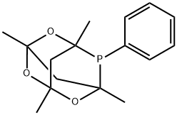 meCgPPh,  1,3,5,7-Tetramethyl-8-phenyl-2,4,6-trioxa-8-phosphatricyclo[3.3.1.13,7]decane Structure