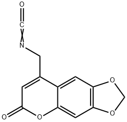 6,7-メチレンジオキシ(4-イソシアナトメチルクマリン) 化学構造式