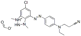 6-chloro-4-[[4-[(2-cyanoethyl)ethylamino]phenyl]azo]-1,3-dimethyl-1H-benzotriazolium formate 结构式