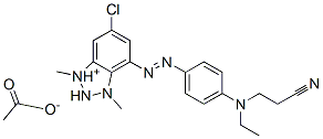 6-chloro-4-[[4-[(2-cyanoethyl)ethylamino]phenyl]azo]-1,3-dimethyl-1H-benzotriazolium acetate 结构式