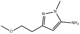 1H-Pyrazol-5-amine,  3-(2-methoxyethyl)-1-methyl- 化学構造式