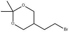 5-(2-ブロモエチル)-2,2-ジメチル-1,3-ジオキサン 化学構造式
