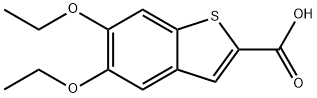5,6-ジエトキシベンゾ[b]チオフェン-2-カルボン酸 化学構造式
